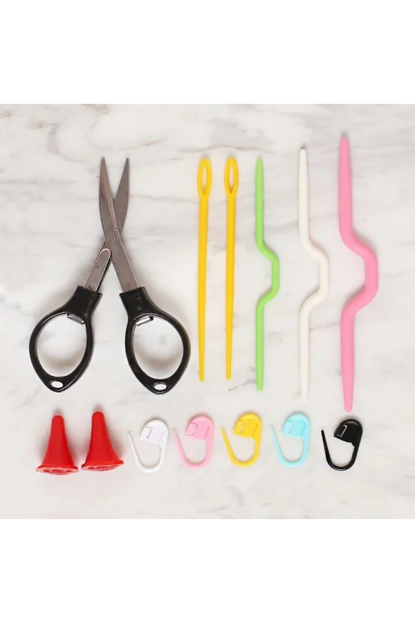 Loren Çantalı Tığ ve Örgü Aksesuarları Seti