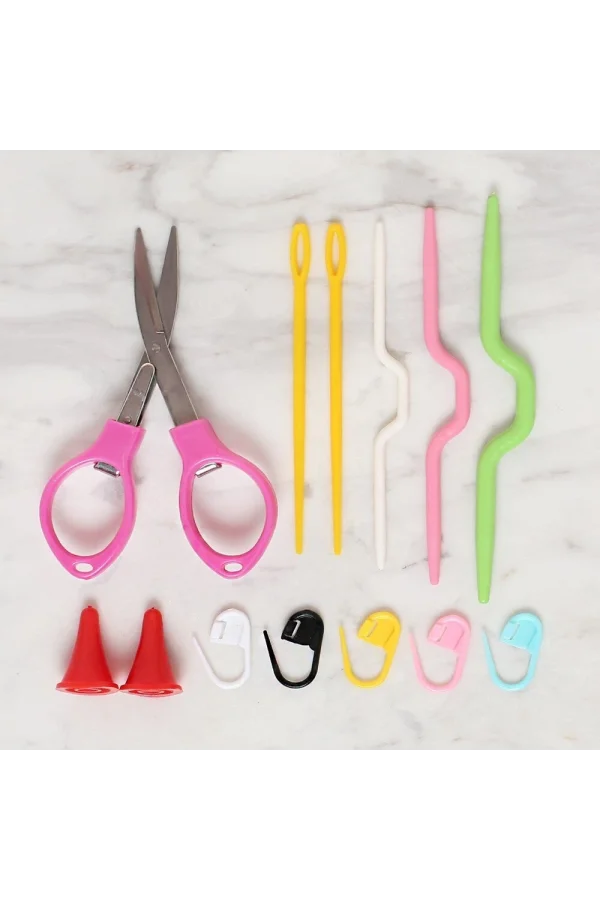 Loren Çantalı Tığ ve Örgü Aksesuarları Seti