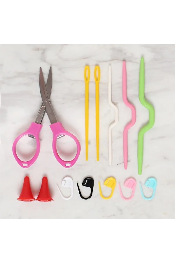 Loren Çantalı Tığ ve Örgü Aksesuarları Seti