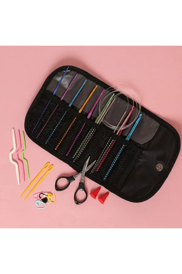 Loren Çantalı Tığ ve Örgü Aksesuarları Seti