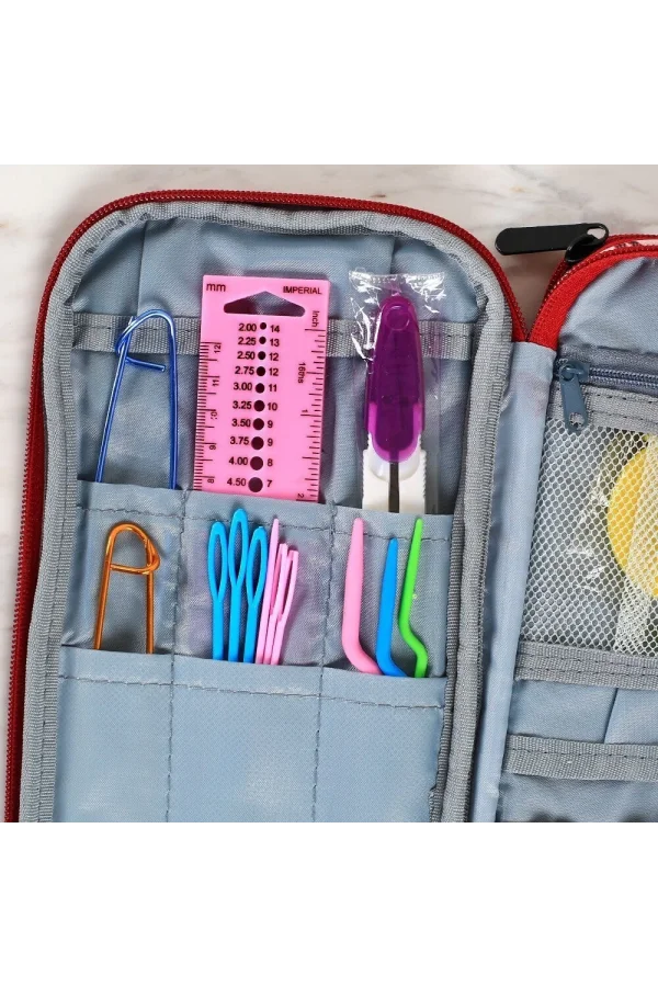 Loren Çantalı Tunus Tığı ve Örgü Aksesuarları Seti