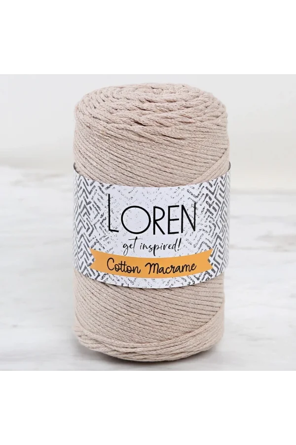 Loren Cotton Macrame Bej - R084 - 34363
