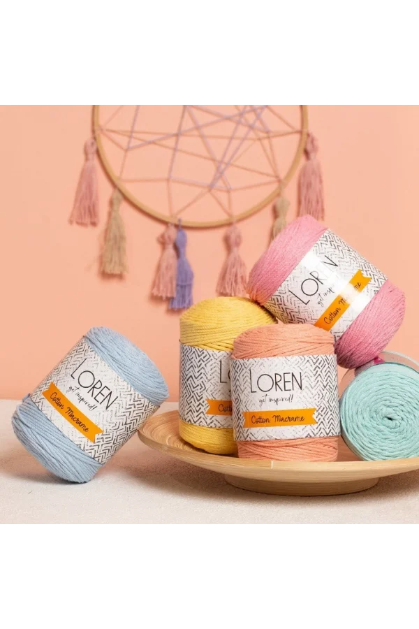 Loren Cotton Macrame Gri - R082 - 34357