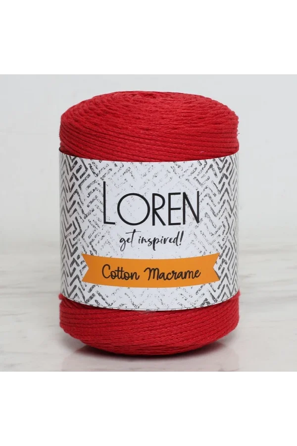 Loren Cotton Macrame Kırmızı - R095 - 34374