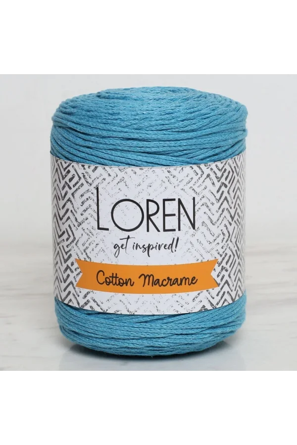 Loren Cotton Macrame Turkuaz - R087 - 34376