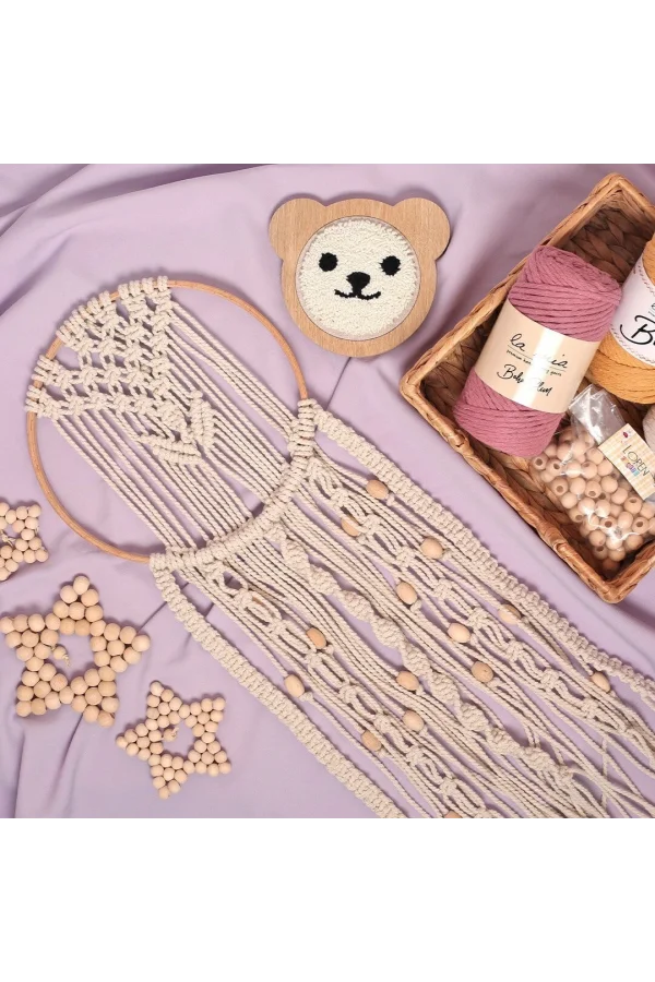 Loren Crafts 10 Adet Ham Boru Ahşap Boncuk 16mm