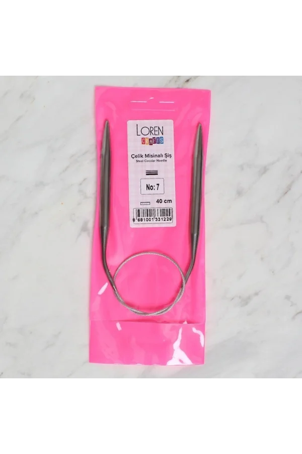 LOREN CRAFTS 7 MM ÇELİK MİSİNALI ŞİŞ  40 CM