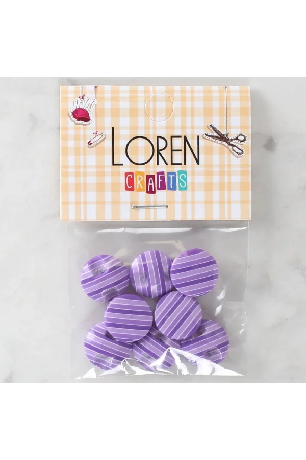 Loren Crafts 8li Desenli Düğme - 1100