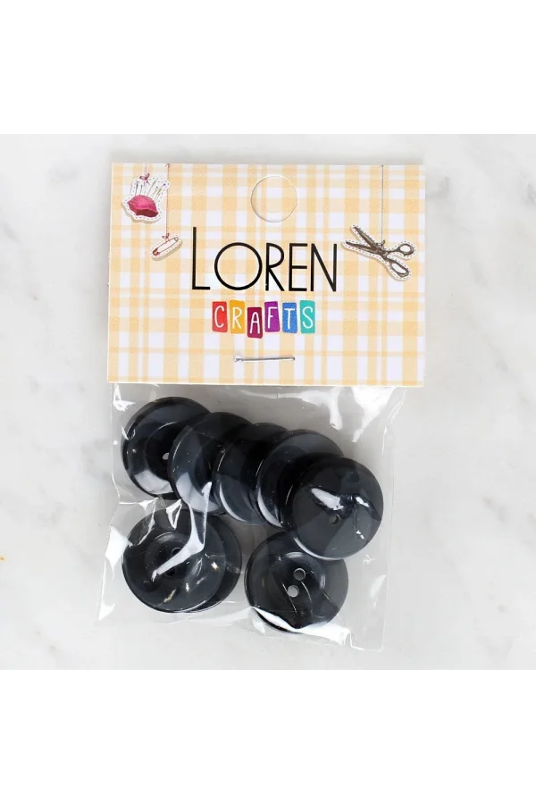 Loren Crafts 8li Düğme Gri - 1129