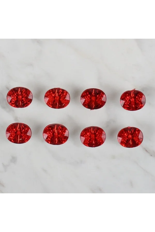 Loren Crafts kırmızı 8 li düğme - 240