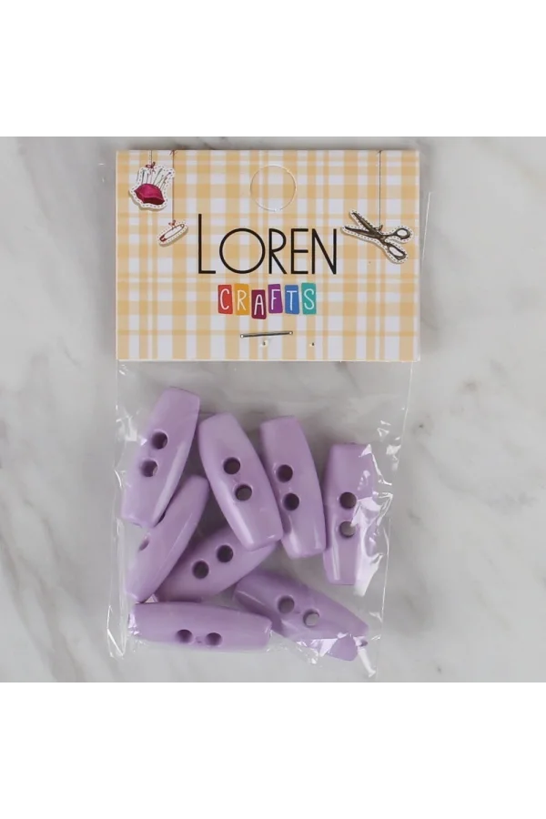 Loren Crafts lila 8 li çoban düğmesi - 60