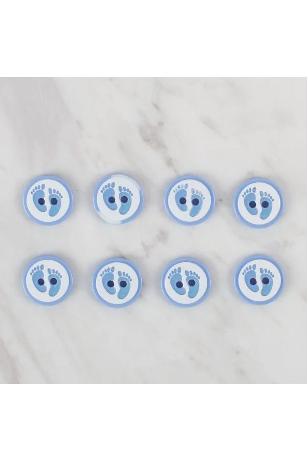 Loren Crafts mavi 8 li ayak izi düğme - 441