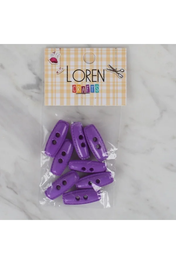 Loren Crafts mor 8 li çoban düğmesi - 90