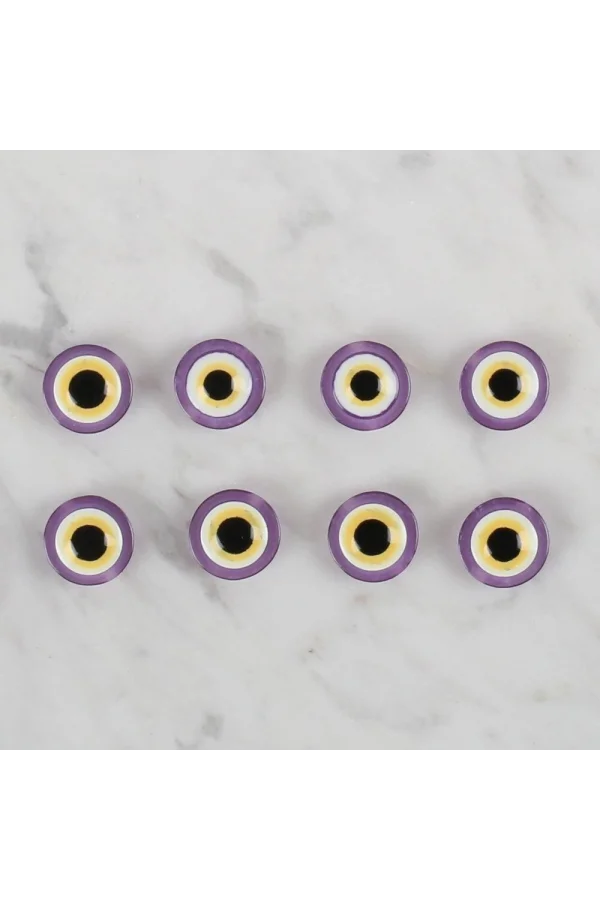 Loren Crafts mor 8 li nazar boncuğu düğme - 169