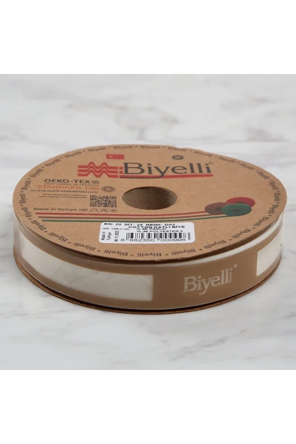 Loren Crafts Pamuk Katlı Biye Krem - D03