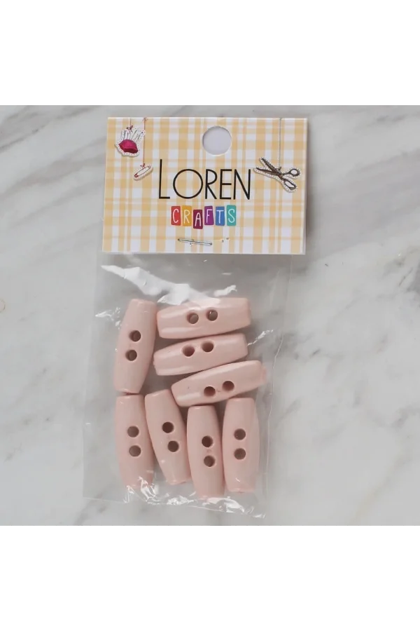 Loren Crafts pudra pembe 8 li çoban düğmesi - 70