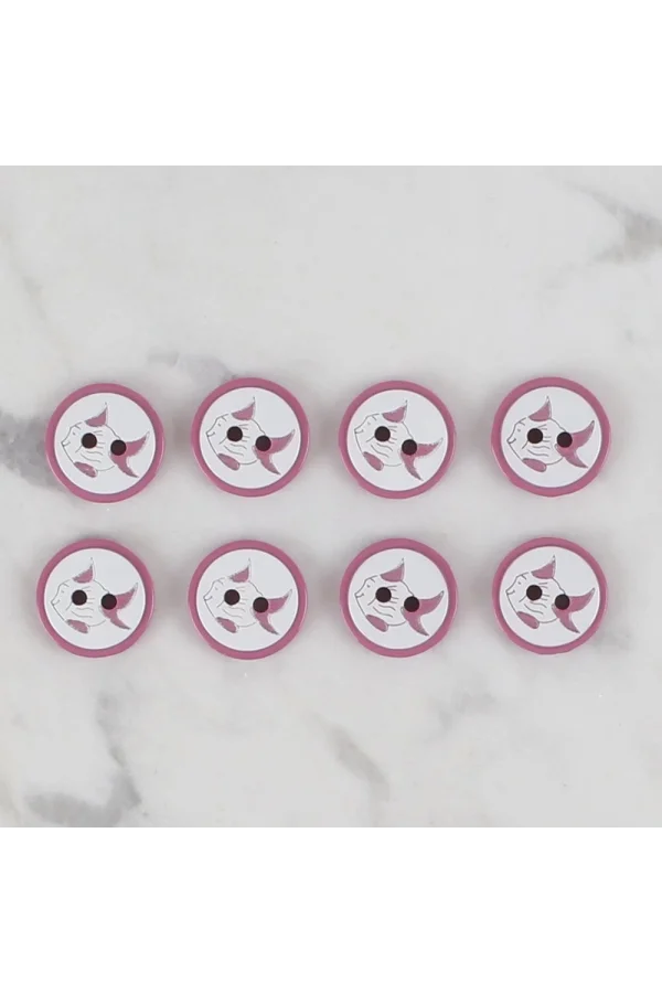 Loren Crafts vişne çürüğü 8 li balık düğme - 572