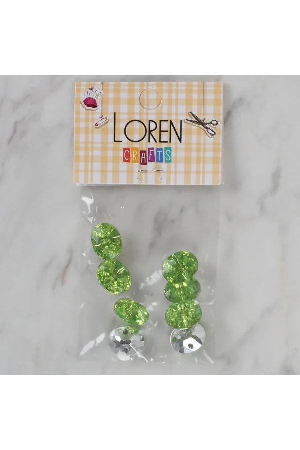 Loren Crafts yeşil 8 li düğme - 247
