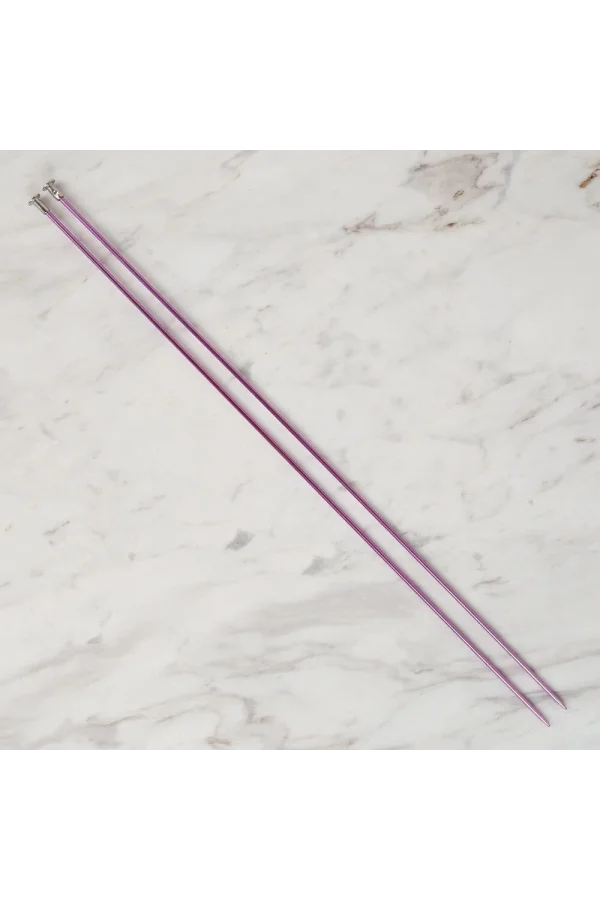 Loren Cratfs 2,5 mm 35 cm Mor Metal Örgü Şişi - LR