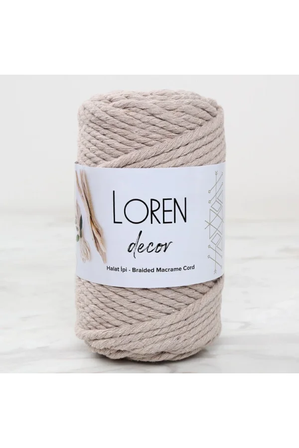 Loren Decor 3 Büküm Makrome İpi Bej - L049