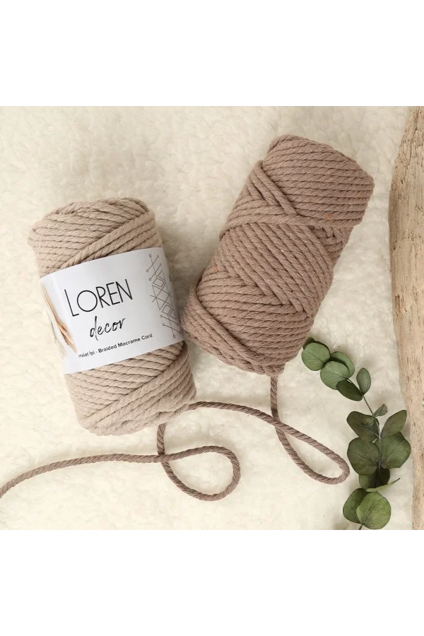 Loren Decor 3 Büküm Makrome İpi Bej - L049