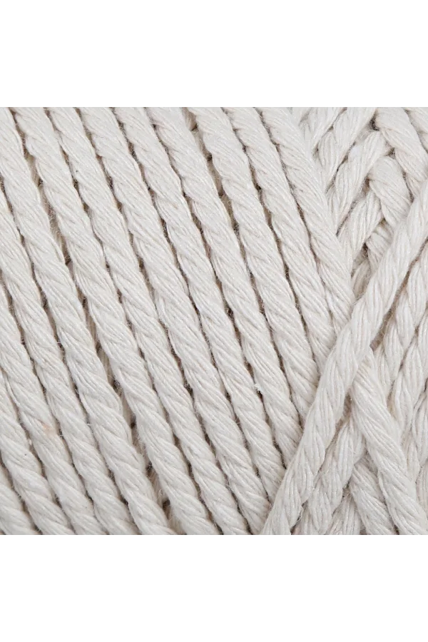 Loren Decor Slim 3 Büküm Makrome İpi Krem - L002