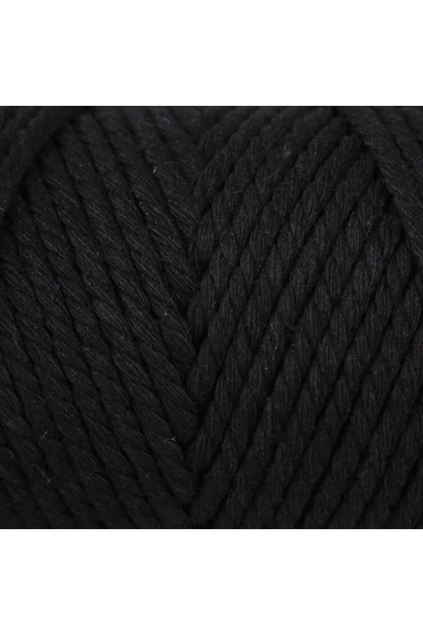 Loren Decor Slim 3 Büküm Makrome İpi Siyah - L006