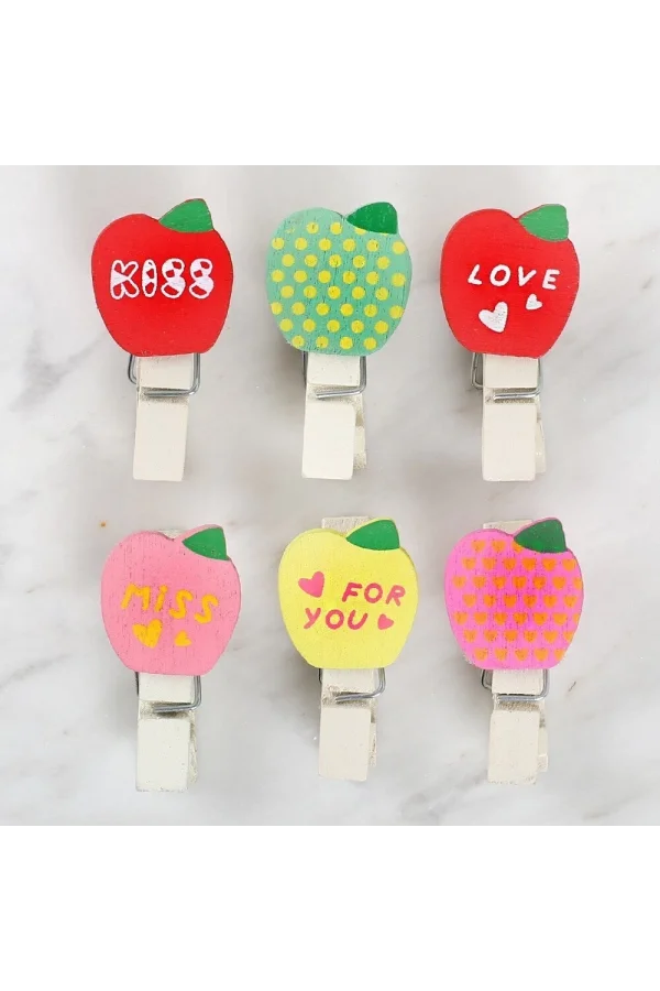 Loren Dekoratif Elma Desenli Mandal 6lı