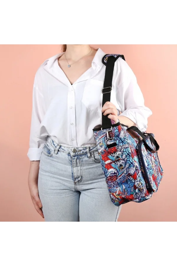 Loren Desenli Örgü Çantası