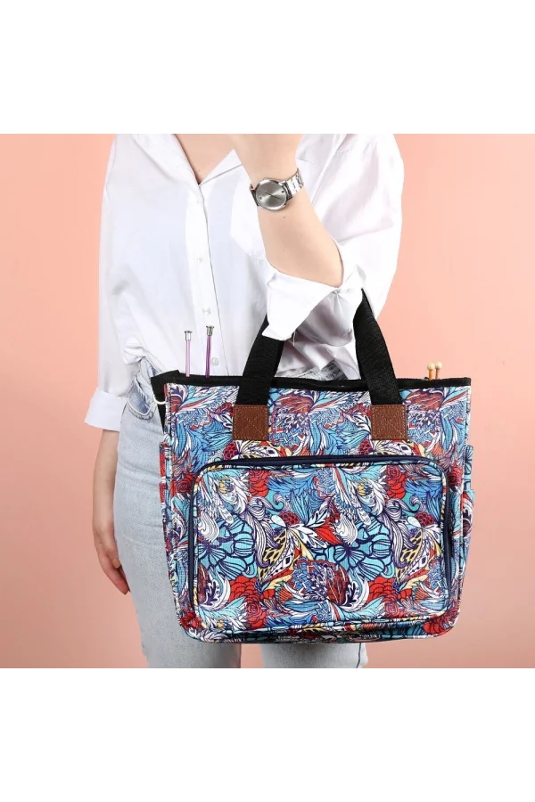 Loren Desenli Örgü Çantası