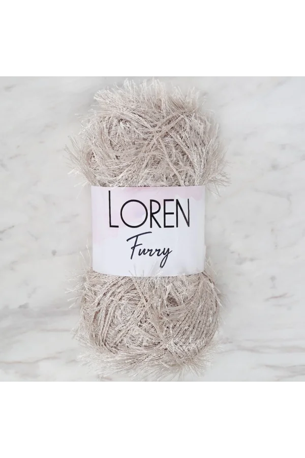 Loren Furry Açık Bej El Örgü İpi - RF050