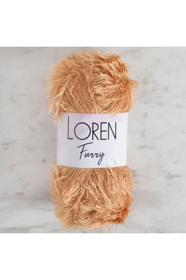 Loren Furry Bej El Örgü İpi - RF0054 - 34061