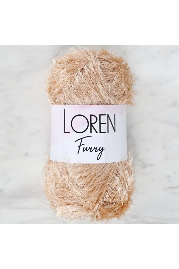 Loren Furry Bej El Örgü İpi - RF100