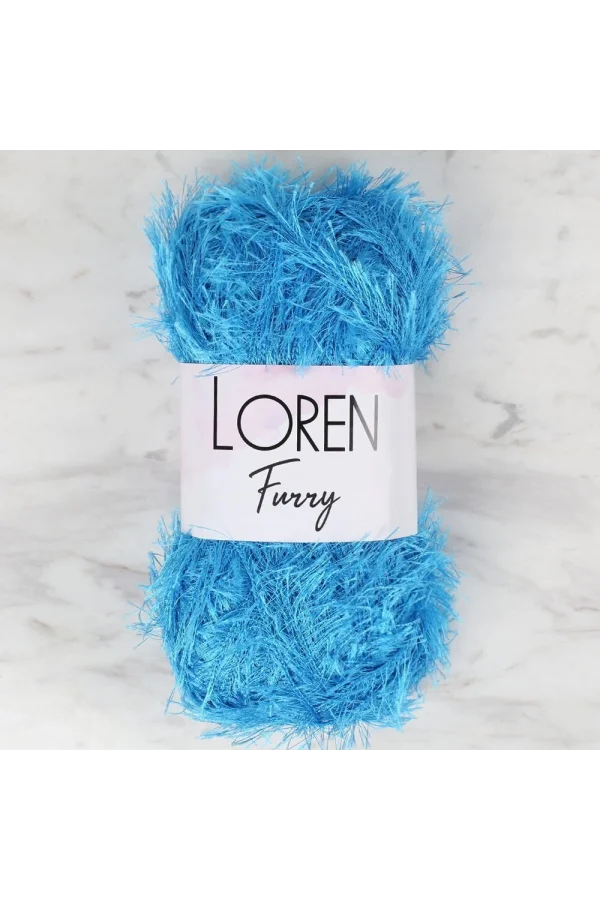 Loren Furry Mavi El Örgü İpi - RF003 - 34042