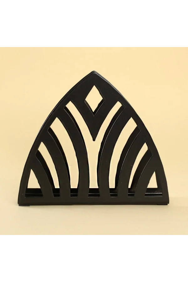 Loren Home Dom Siyah Metal Peçetelik