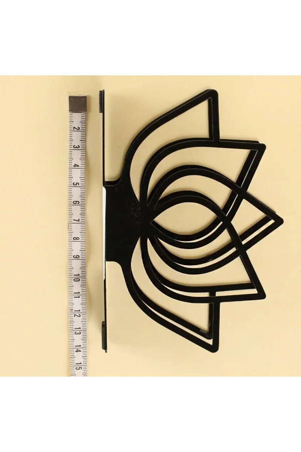 Loren Home Lotus Siyah Metal Peçetelik