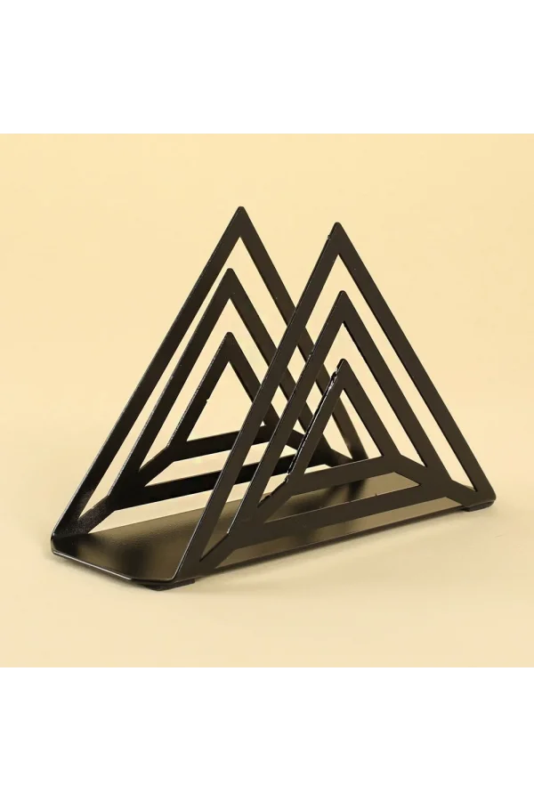 Loren Home Prizma Siyah Metal Peçetelik