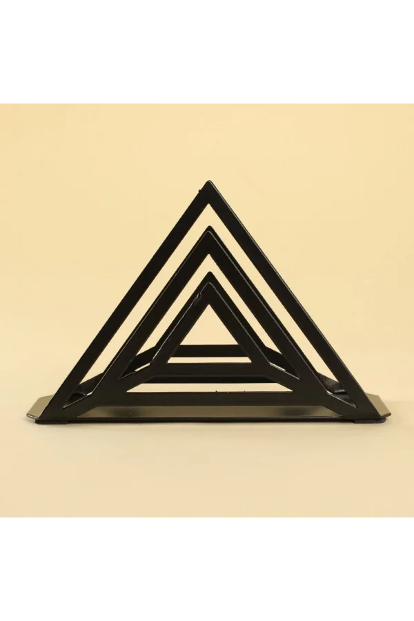 Loren Home Prizma Siyah Metal Peçetelik