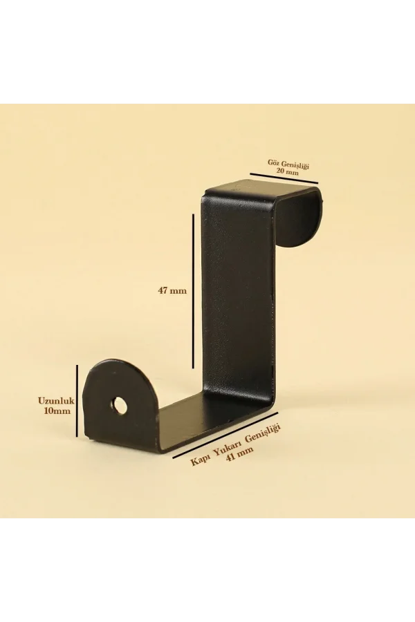 Loren Home Siyah Metal Kapı Askılığı