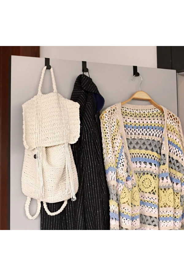 Loren Home Siyah Metal Kapı Askılığı