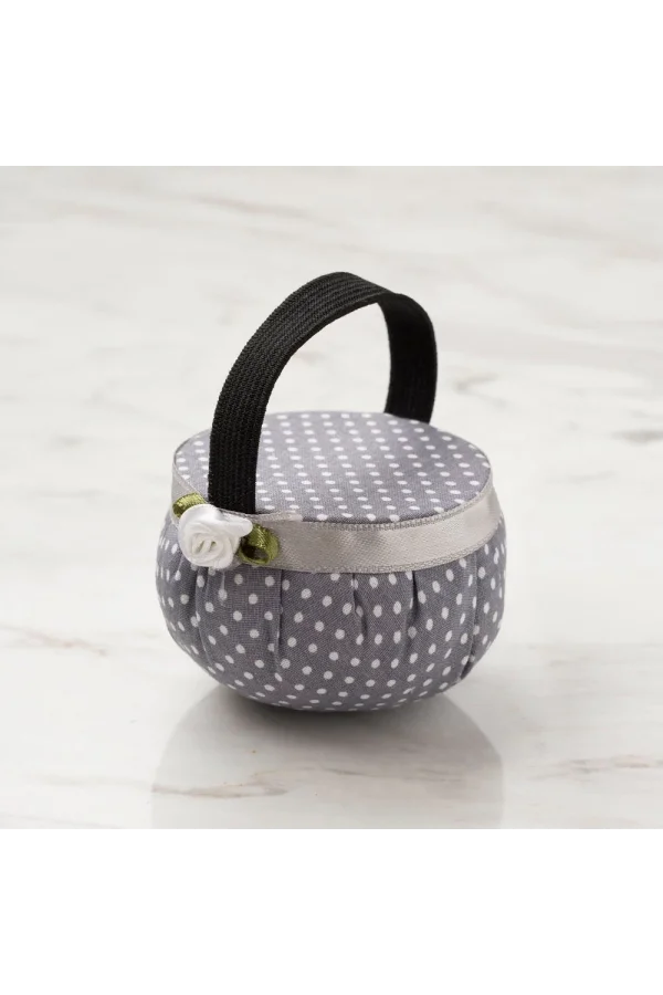 Loren Kola Takılabilir Gri beyaz İğnedanlık