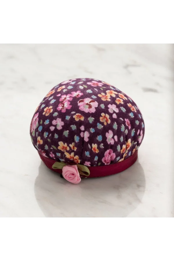 Loren Kola Takılabilir Mor çiçekli iğnedanlık