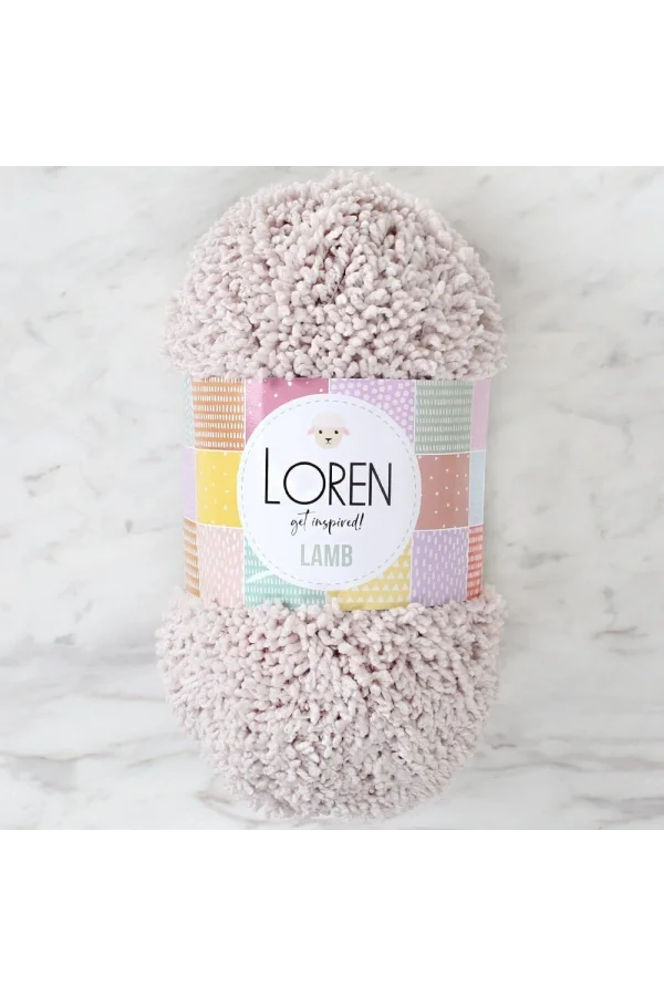 Loren Lamb Açık Bej El Örgü İpi - R055 - 34420