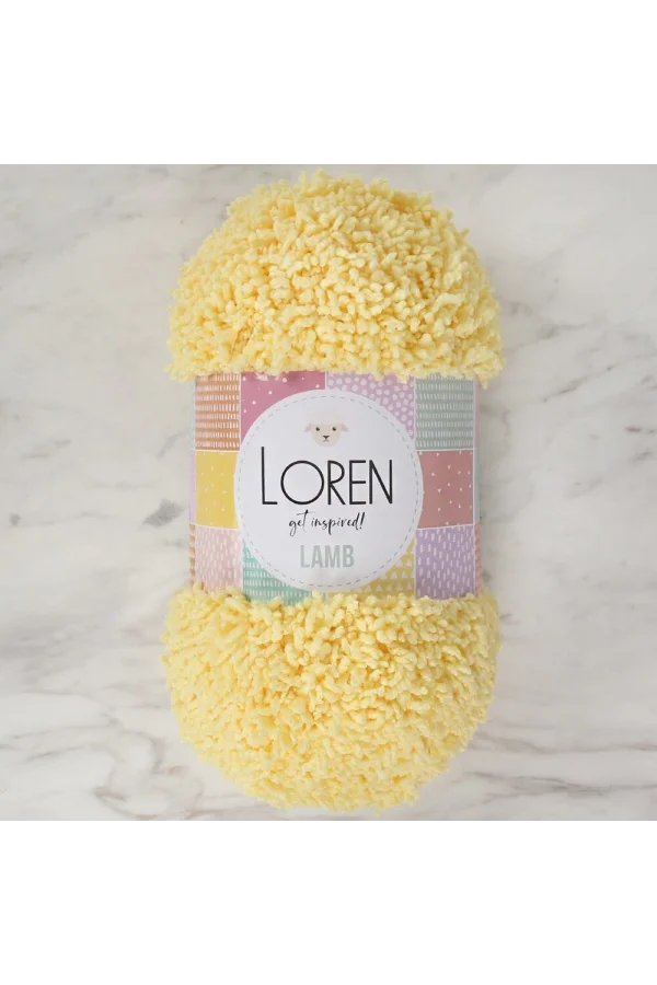 Loren Lamb Sarı El Örgü İpi - R031