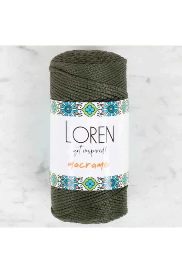 Loren Macrame Asker Yeşili El Örgü İpi - RM 0195 - 34337