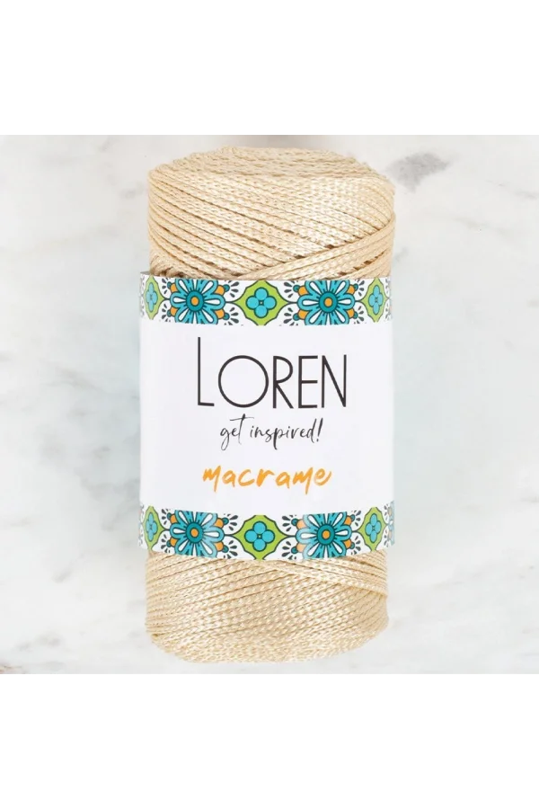Loren Macrame Bej El Örgü İpi - RM 036 - 34326