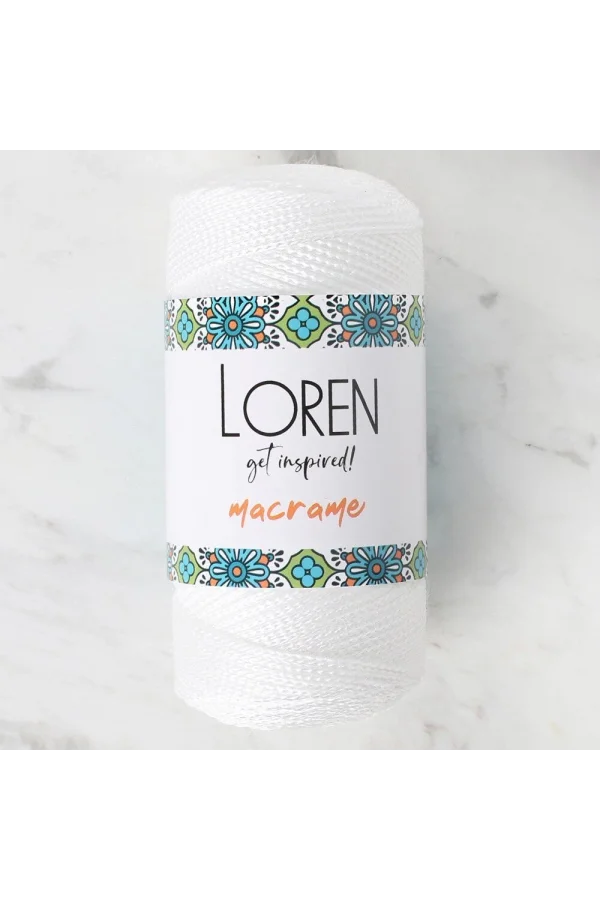 Loren Macrame Beyaz El Örgü İpi - RM 002 - 34324
