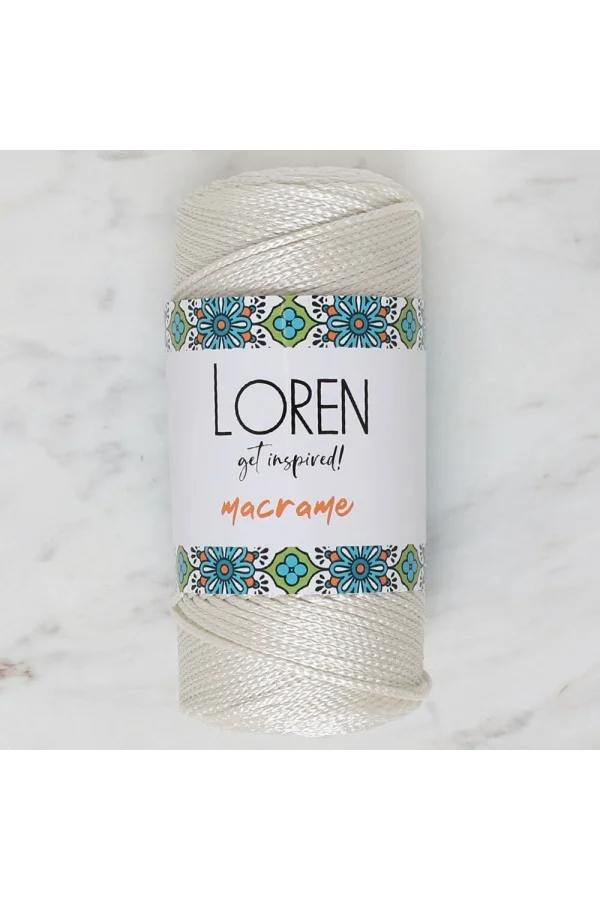 Loren Macrame Krem El Örgü İpi - RM 010 - 34325