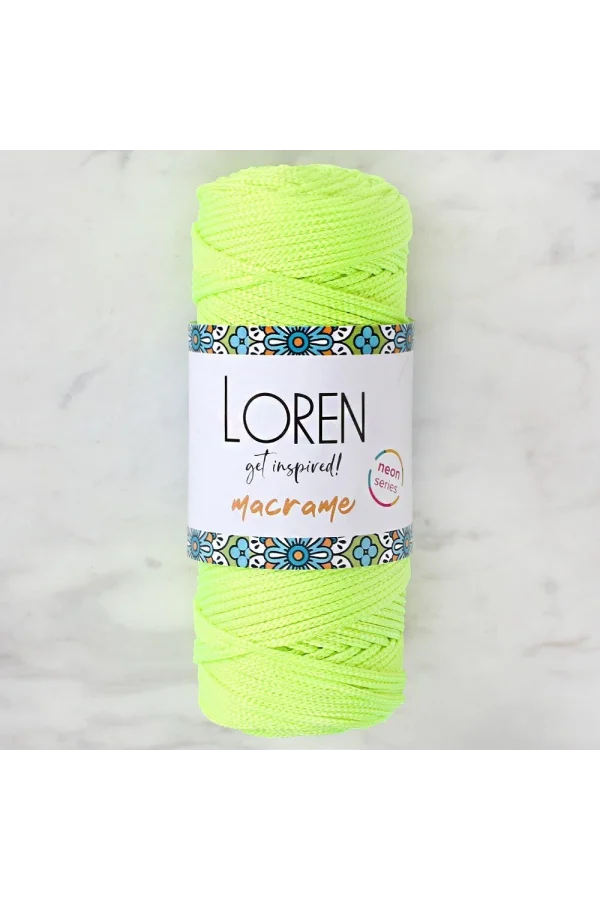 Loren Macrame Neon Sarı El Örgü İpi - L114