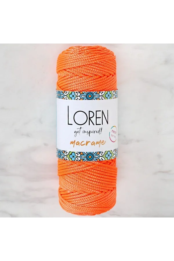 Loren Macrame Neon Turuncu El Örgü İpi - L113